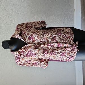 Anthropologie Bergen Floral Porridge Button Down Size M NWT